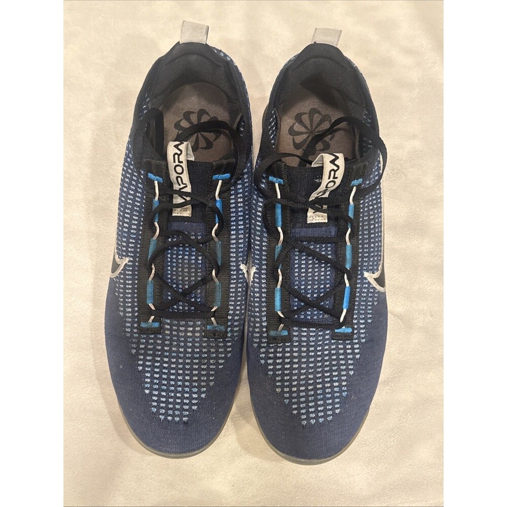 Nike Air VaporMax 2021 Flyknit Mens Size 12 Blue Athletic Running Shoes Sneakers